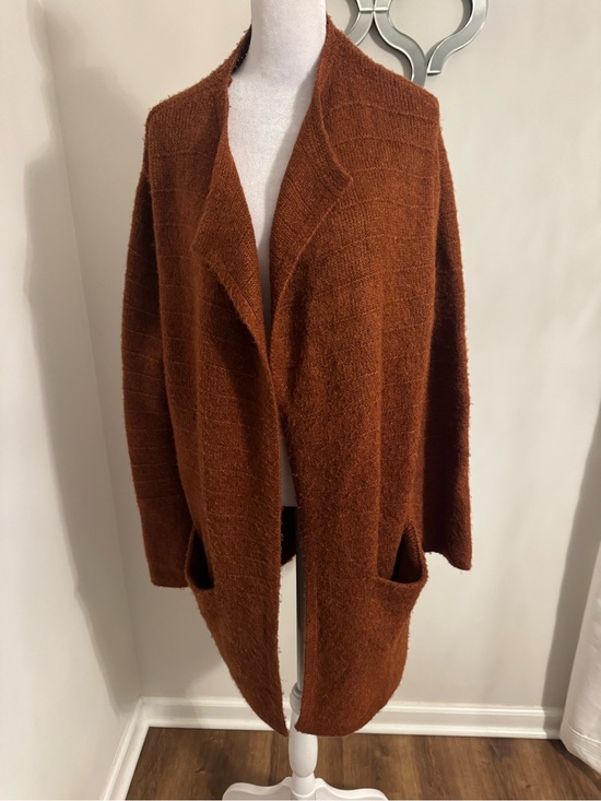 Old Navy Sweaters - Old Navy Open-Front Teddy Cardigan in Rust